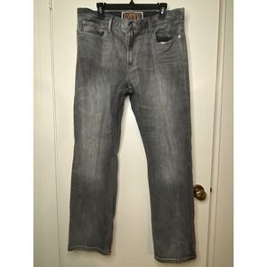 Levis 514 Men's Jean Slim Straight 38x32 Grey Dark wash Denim